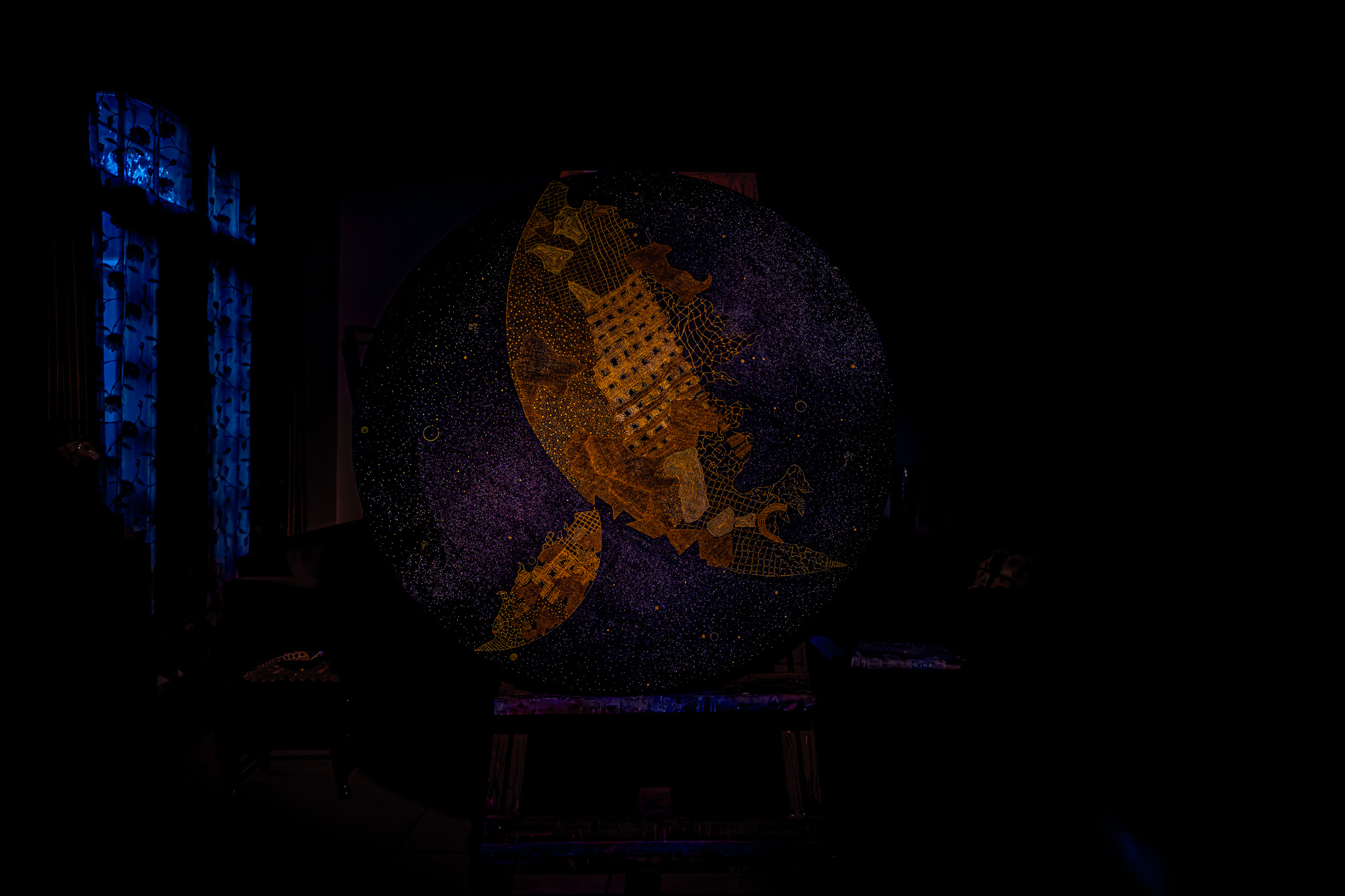 Gold and black circular work — additional view 7