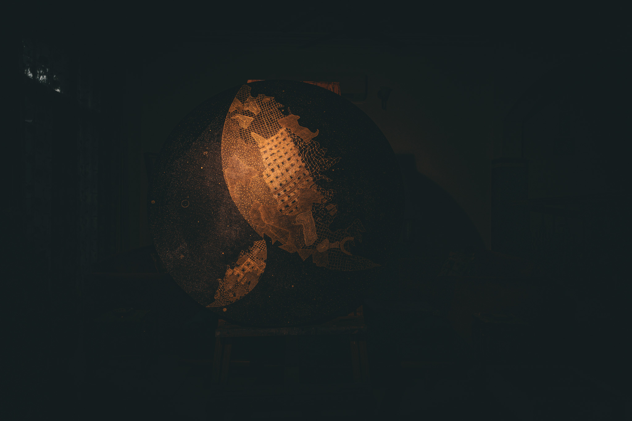 Gold and black circular work — additional view 12