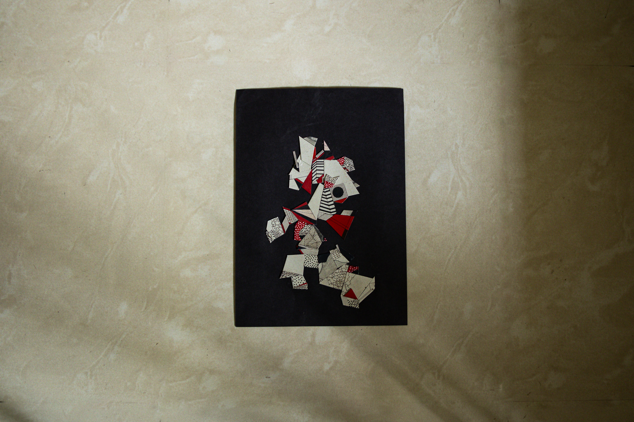 Black paper composition I — full view