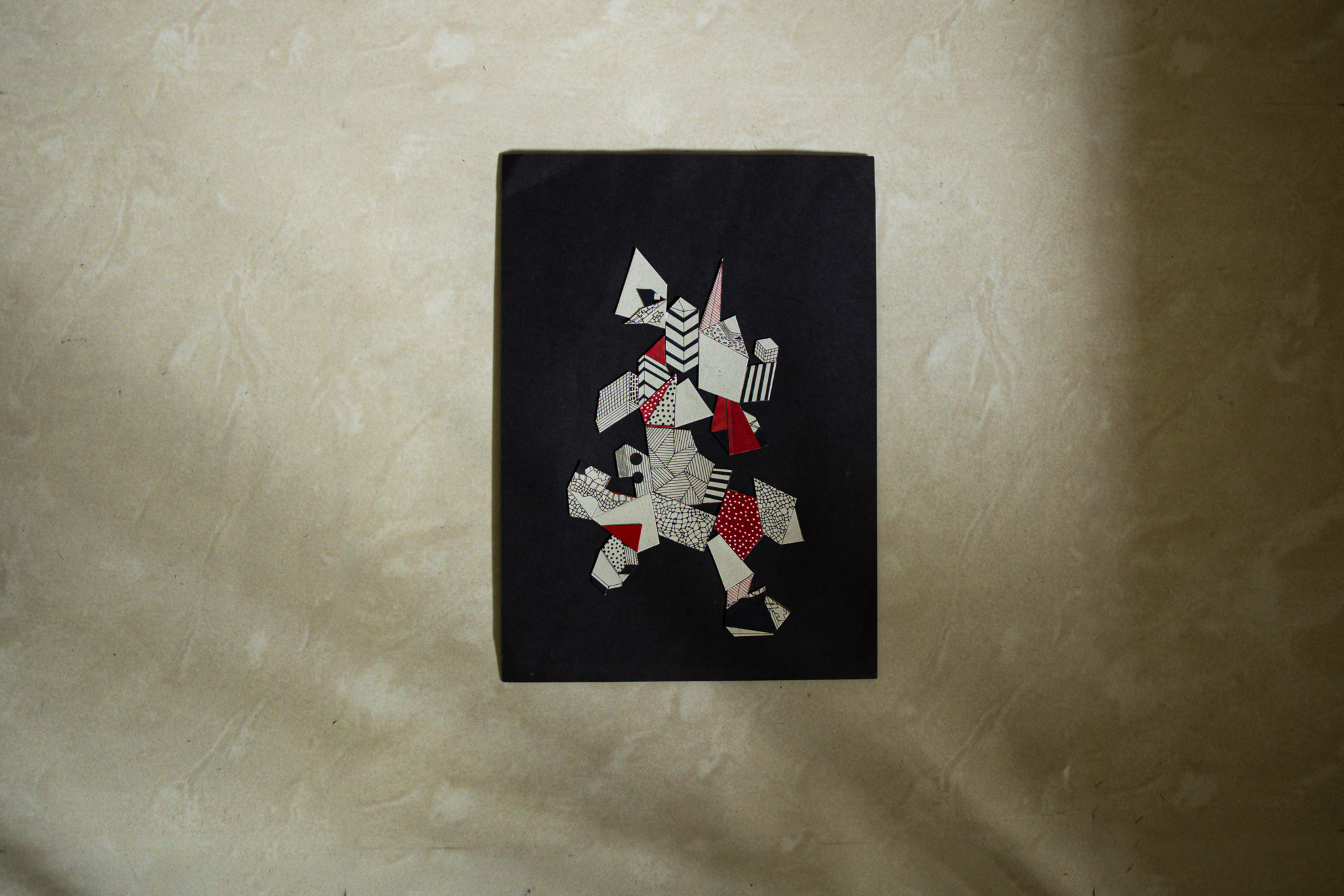 Black paper composition II — full view