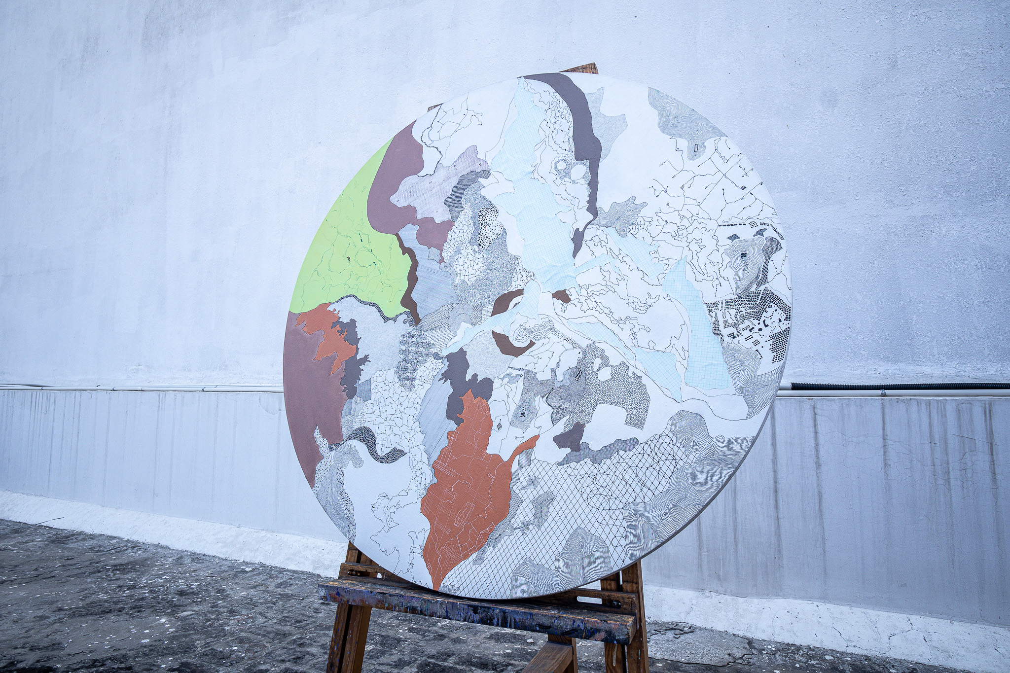 Pastel circular work — additional view 1