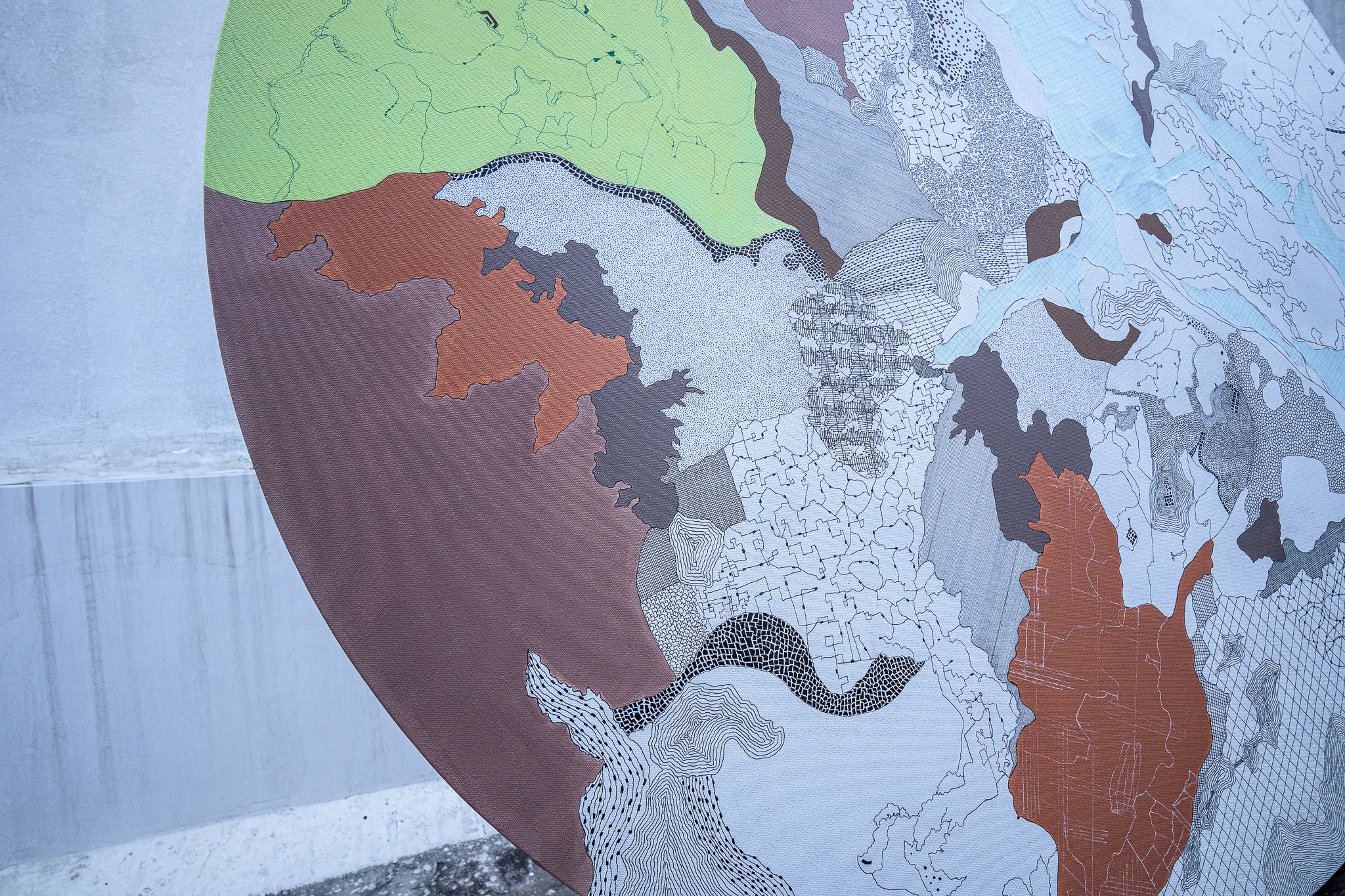Pastel circular work — additional view 3