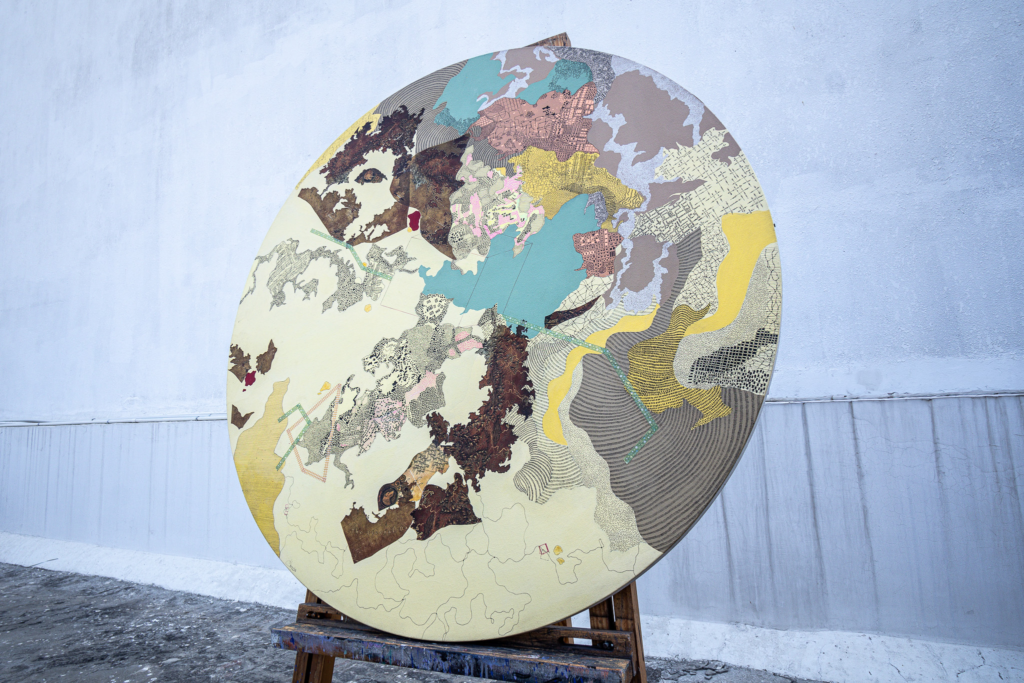 Ochre circular work — additional view 1