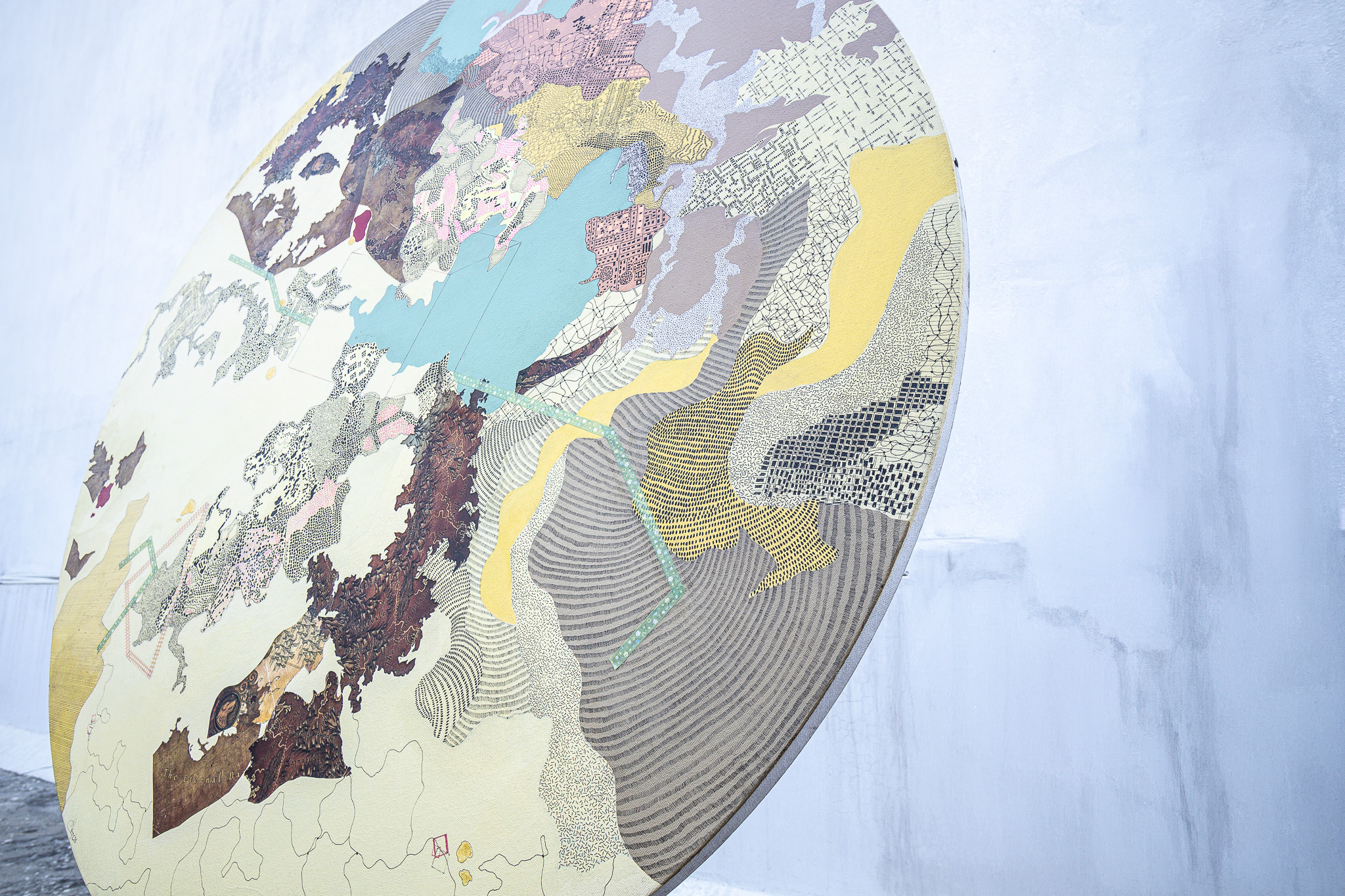 Ochre circular work — additional view 2