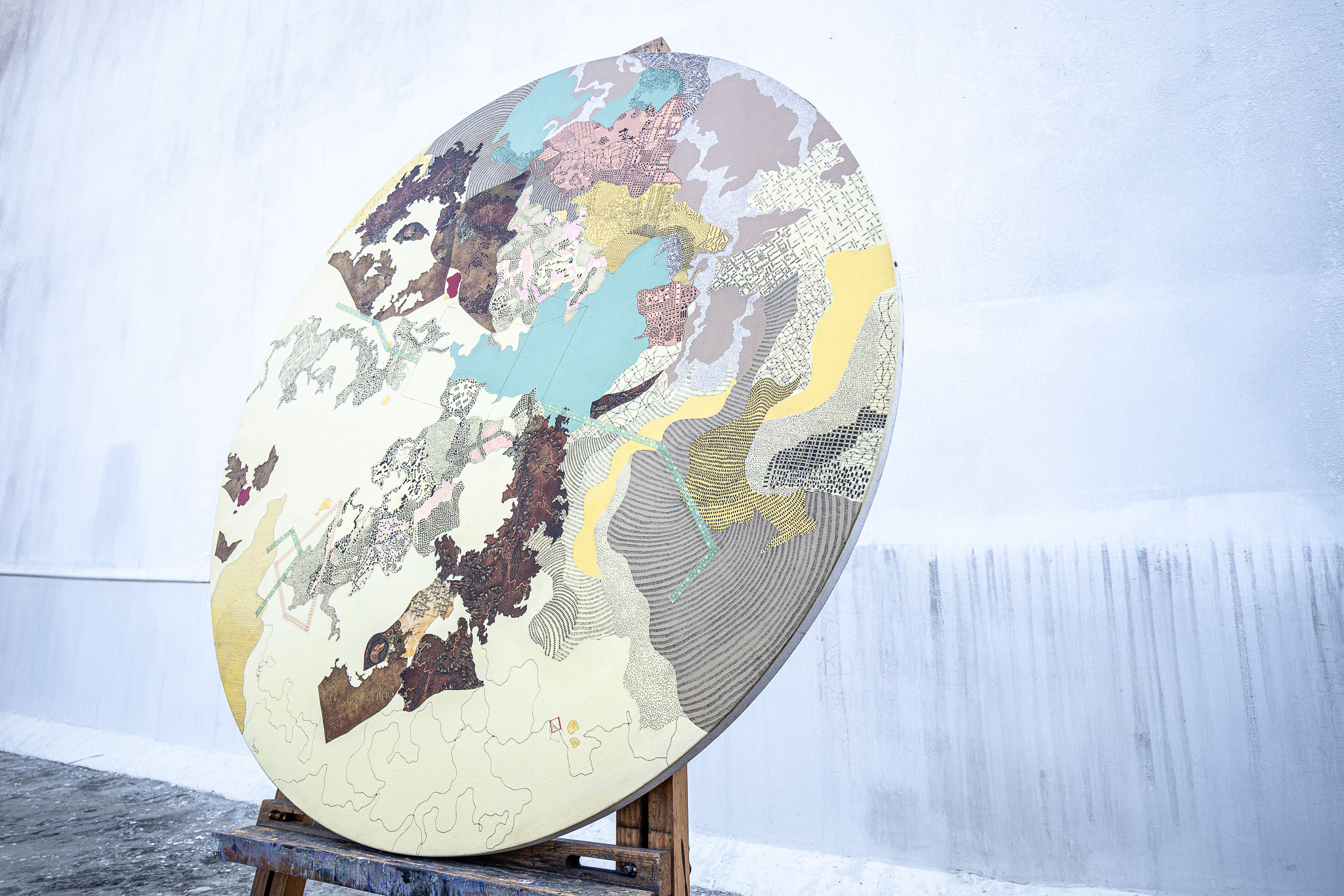 Ochre circular work — additional view 3