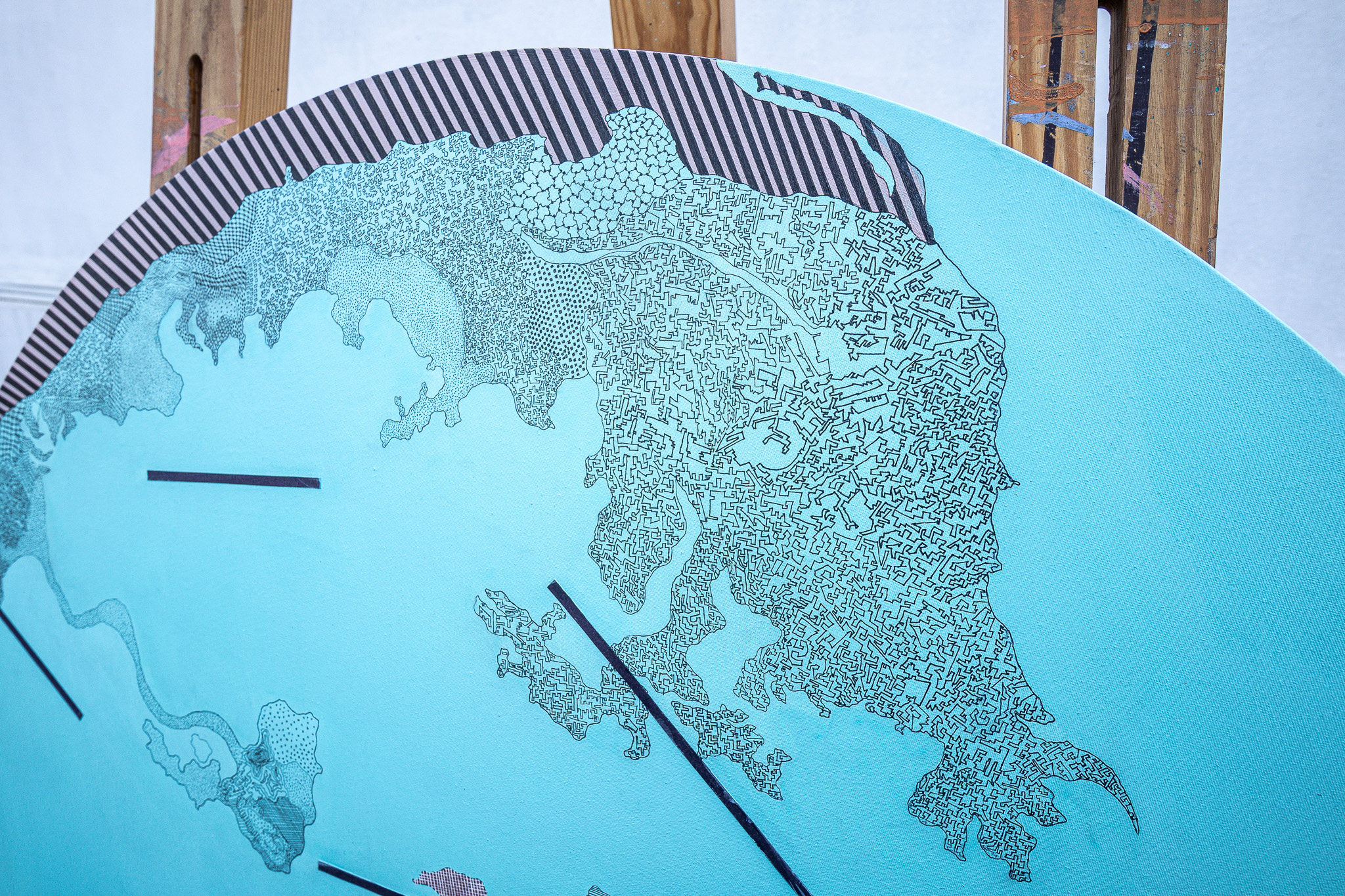 Turquoise circular work — additional view 3