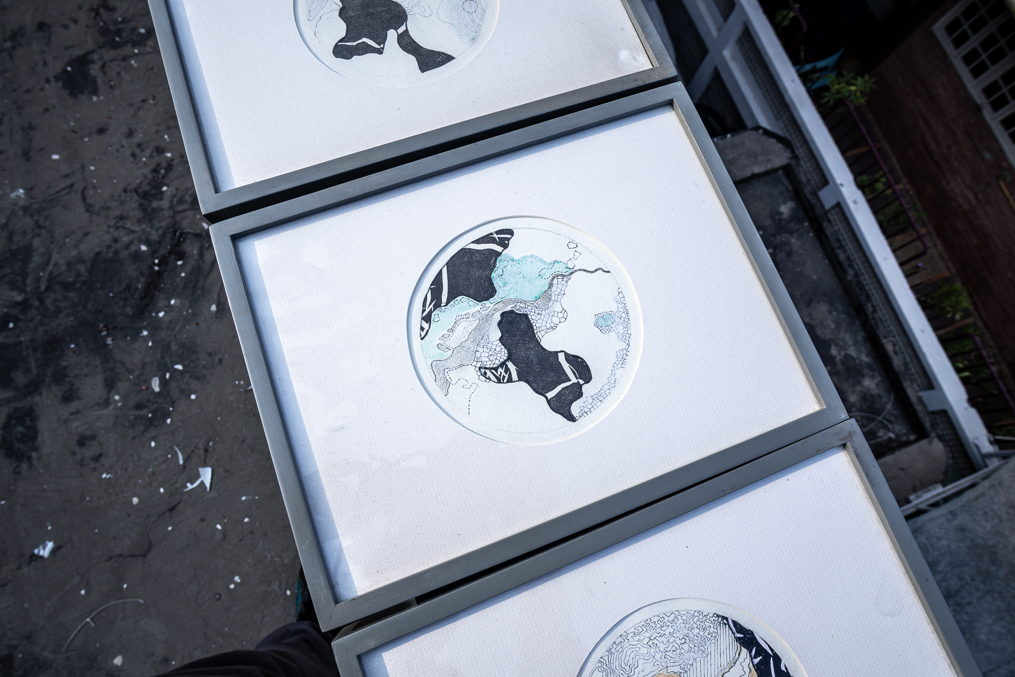 Circular paper study III — full view